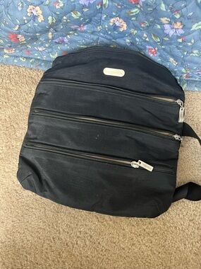 Baggallini Black Multi-Zip Backpack Crossbody